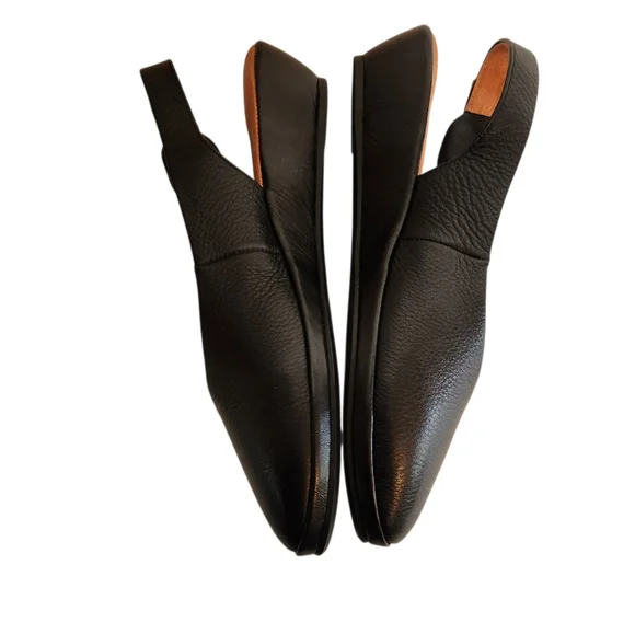 NWOB Gentle Souls Noemi Black Leather Low Wedge Slingback Size 7.5 - Picture 5 of 10